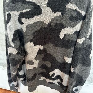 Women Camouflage Sweater - Gray and Black
